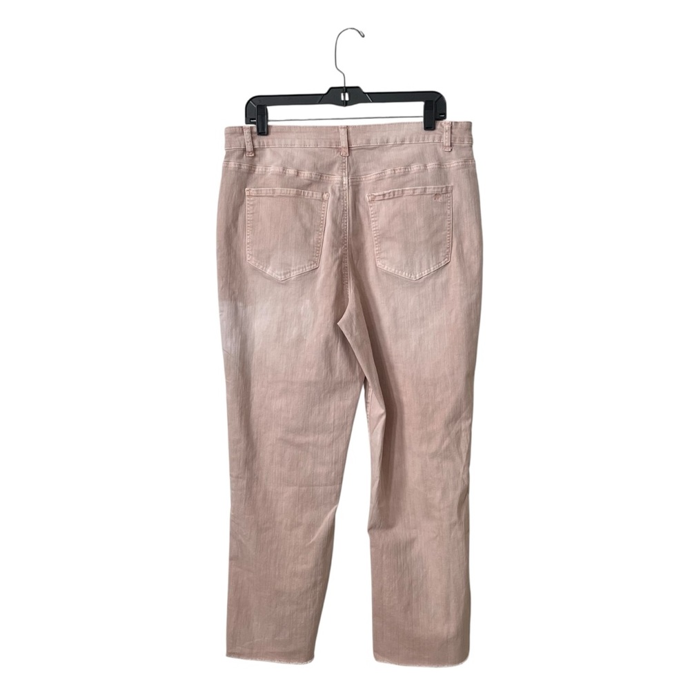 Grace & Lace High Rise Pink Jeans Womens Size 16 Distressed Stretch Raw Hem Boho - Picture 3 of 5